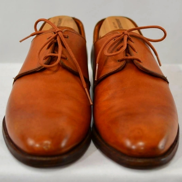 POLO RALPH LAUREN Benchmade in England by Crockett & Jones Light Brown Derby 8 D - Picture 2 of 12